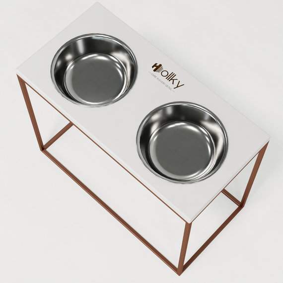 Миски на подставке для больших собак Hollky Base XL40 (2 × 1,8 л) BXL40-522640-GLWH | Зображення 9