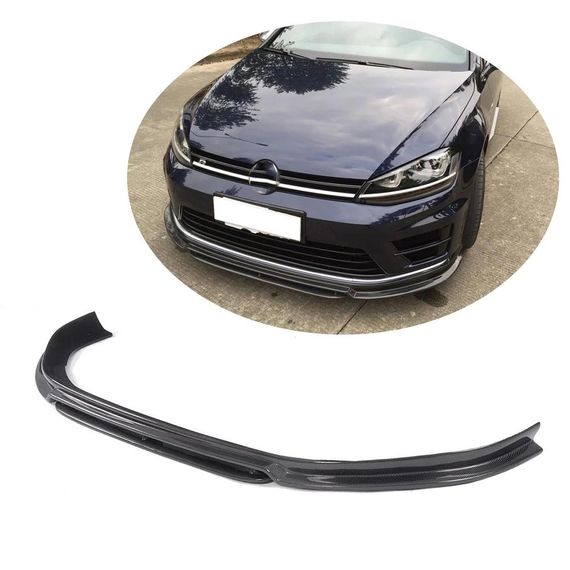 Накладка на передній бампер Lip (для R/R-Line 2012-2017, Карбон) для Volkswagen Golf 7/E-Golf рр