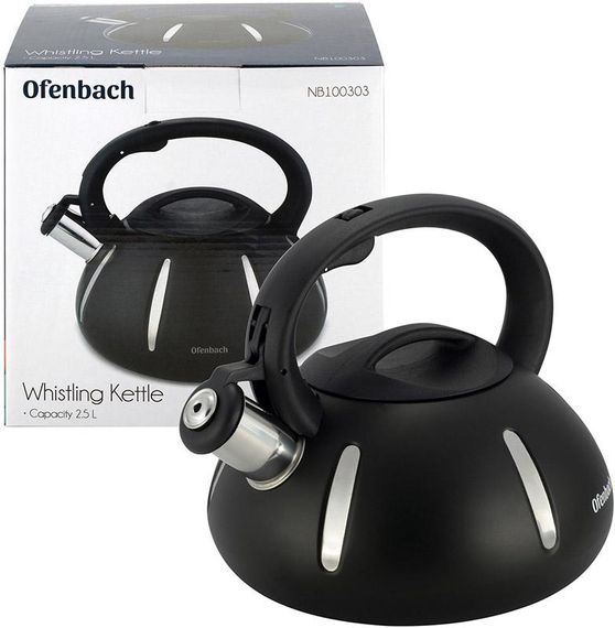 Чайник Ofenbach Happy Kettle 2л з нержавіючої сталі зі свистком, чорний матовий | Зображення 5
