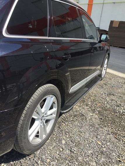 Бокові пороги Bosphorus Yeni Black (2 шт., алюміній) для Ауди Q7 2015-2024 рр | Зображення 2