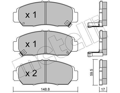 Колодки тормозные передние Honda Civic VIII 06- FR-V 04- Accord VII 03- 22-0462-0 | Зображення 8