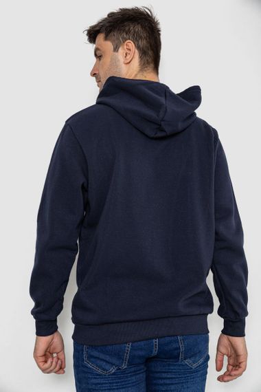 Кофта мужская на флисе с капюшоном 244R2563, цвет Темно-синий | Зображення 3