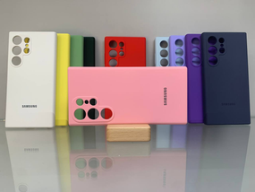 Samsung Galaxy S24 Ultra Протиударний чохол з логотипом софт тач рожевий