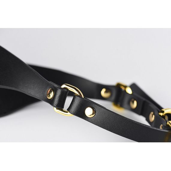 Маска на очі Blindfold UPKO з італійської шкіри, чорна sexstyle | Зображення 7