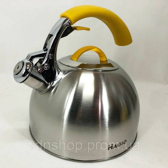 Чайник для приготовления чая со свистком Magio, Чайник со свистком нержавеющая сталь JT-97 | Зображення 3
