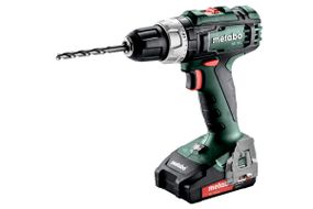 Шуруповерт-дрель Metabo SB 18, аккумуляторный, Li-Power, 2*18 В, 2Ач, 0-450/0-1600 об/мин, патрон 1-10мм, 24/48 Нм, metaBOX 145 1.4кг (602245560)