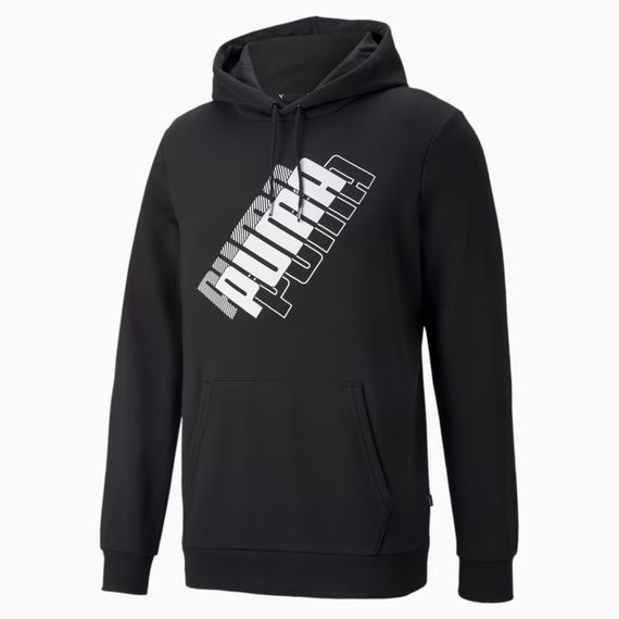 Худи мужской Puma Power Logo Hoodie 847378 01 (черный, мужской, спортивный, хлопок, бренд пума) XXL (60-62)