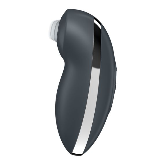 Вібростимулятор-пульсатор Satisfyer Tap & Climax 2 Grey, ефект постукування пальцем | Зображення 1