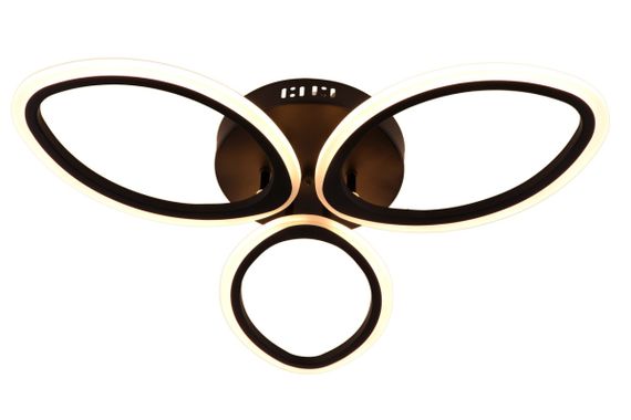 Люстра світлодіодна стельова LED світильник для квартири на стелю лед з пультом 25614 Чорний 9х53х53 см. | Зображення 3