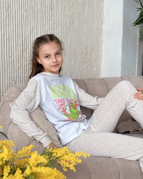 Піжама для дівчинки (підліткова) Носи своє 134 Коричневий (p-11832-130537) | Зображення 4