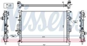 Радіатор охолодження двигуна LAND ROVER, FORD MONDEO, NISSENS (65615A)