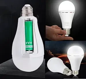 Аварийная светодиодная лампа 20W с аккумулятором на патрон лампочка Led аккумуляторная под цоколь | Зображення 1