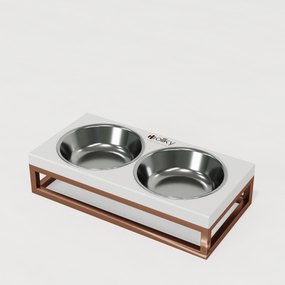 Миски на підставці для маленьких собак та котів Hollky Base XS (2 × 0,25 л) BXS-28145-GLWH