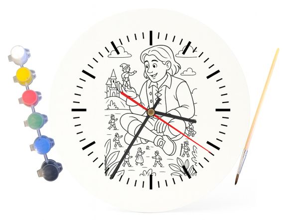 Дитячий набір для творчості годинник-розмальовка за мотивами Мандри Гуллівера (Джонатана Свіфта) 30 см (Г0036) | Зображення 3