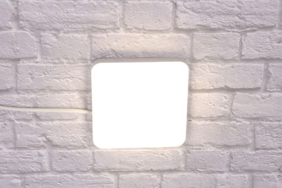 Сучасний квадратний світильник стельовий LED для кімнати кухні ванної 25091 Білий 3х14х14 см. | Зображення 2