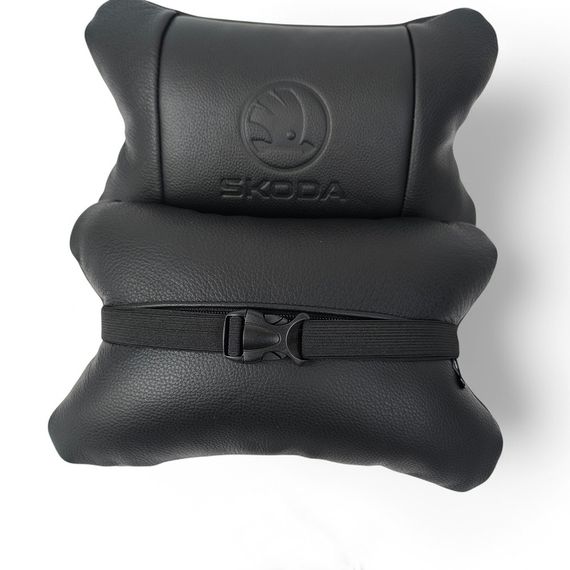 Подушка с логотипом бренда Skoda Шкода, Подушка подголовник в подарок подголовник бабочка HM-94 | Зображення 5