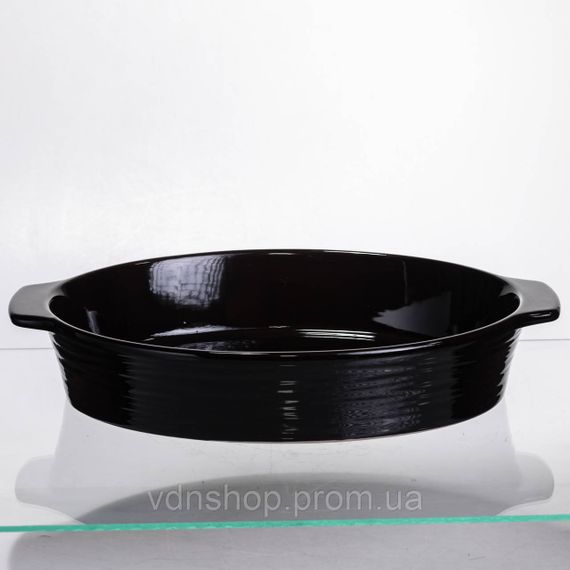 Форма для запекания овальная 36×22.5×7 (см) форма для духовки 2 литра Черный SH1290 | Зображення 4