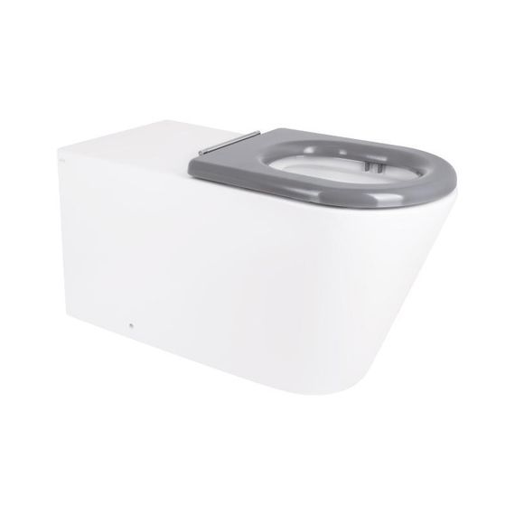 Унітаз підлоговий Qtap Freedom інклюзивний безбарвний Rimless безобідковий із сидінням Soft-close WHITE QT22223368W