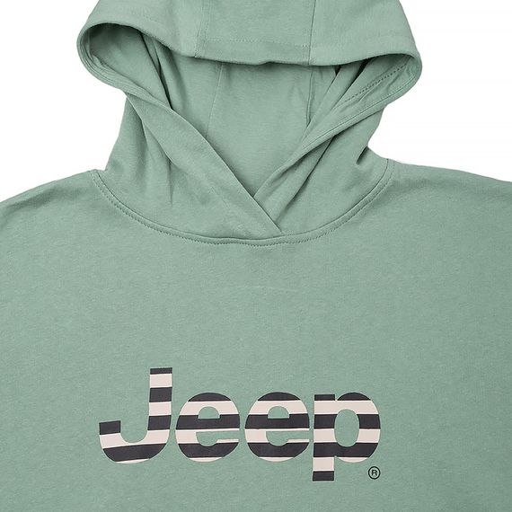 Толстовка JEEP HOODED CROPPED SWEATSHIRT Striped Print | Зображення 2