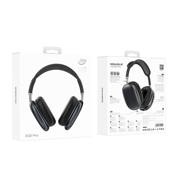 Беспроводные наушники BOROFONE BO22 Plus Elegant BT headphones Deep Space Gray | Зображення 4