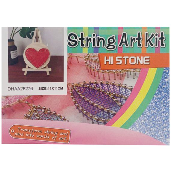 Дитячий набір для творчості стрінг-арт "Серце" YG0115(28276) дерев'яна основа