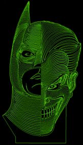 Акриловый светильник-ночник Бэтмен Джокер зеленый tty-n000739