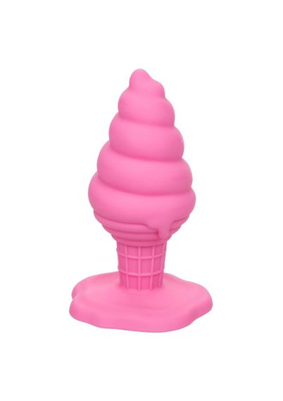 Анальна пробка у формі морозива з присоскою CalExotics Yum Bum Ice Cream Cone, рожева, 9,5 × 4,5 Sex Aura