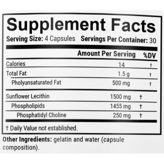 Лецитин En`vie Lab Lechitin Sunflower 98% Phospholipids 120 Caps | Зображення 1