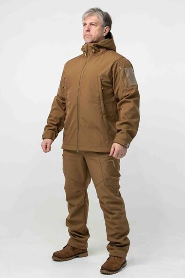 Військова куртка на флісі Soft Shell Military койот | Зображення 4