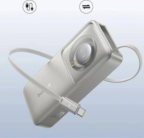 Повербанк Baseus Free2Pull 10000mAh 30W 2Type-C PD/ QC3A Lunar Gray | Зображення 3