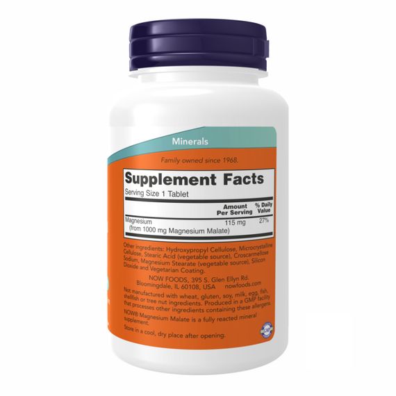 Magnesium Malate 1000mg - 180 tabs | Зображення 1
