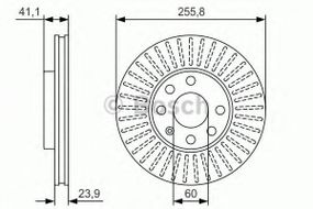 Диск гальмівний BOSCH 0986479R76 на OPEL ASTRA G седан (F69_)