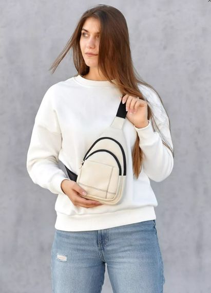 Сумка жіноча Sambag Polo Brooklyn молочна 29 х 19 х 6 см (83111011) | Зображення 3