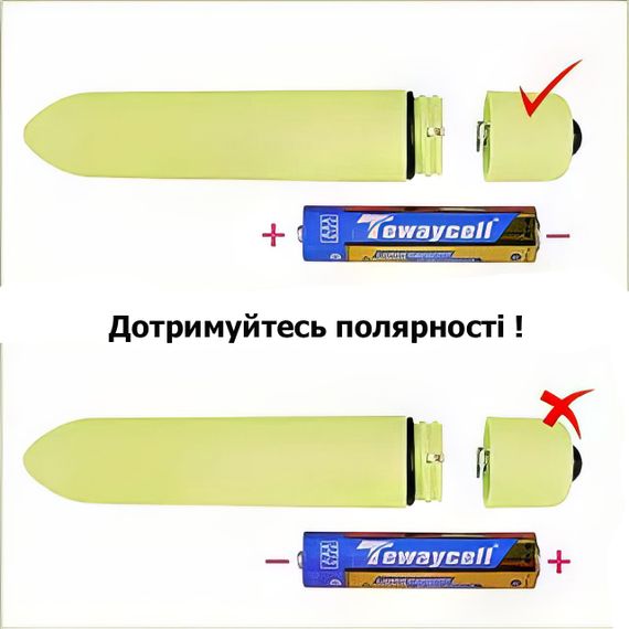 Желтый мини-вибратор (вибропуля) | Зображення 4
