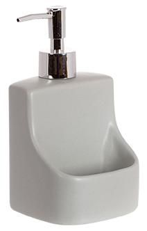 Диспенсер для моющего средства Ero Grey 400ml с подставкой для губки
