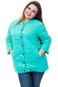 Куртка демі рукав 3/4, арт.203, колір бірюзовий