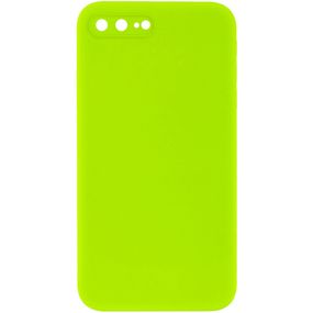 Чохол Silicone Case Square Full Camera Protective (AA) NOLOGO для Apple iPhone 7 plus/8 plus (5.5") Салатовий / Neon green