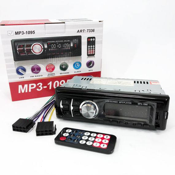 Автомагнітола MP3 1095/7336 BT ISO зі знімною панеллю 1DIN 4х50Вт, Автомагнітола стерео звук | Зображення 4