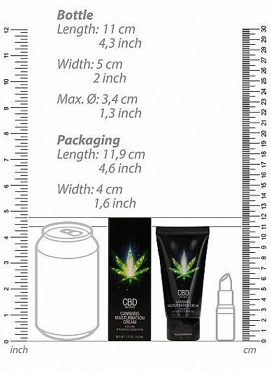 Стимулюючий крем для чоловіків Shots-CBD Cannabis Masturbation Cream For him, 50 ml Sex Aura | Зображення 5