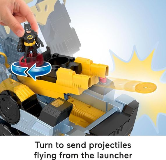 Бетмобіль-трансформер танк Бетмена зі світлом і звуками Оригінал Fisher-Price Batman Transforming Bat-Tank | Зображення 5