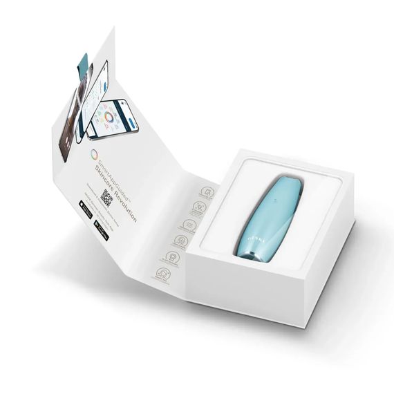 Микротоковая ручка для подтяжки кожи лица GESKE MicroCurrent Face-Lift Pen 6в1 white, Бирюзовый | Зображення 8