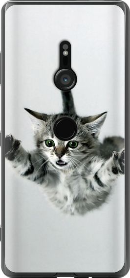 Чехол на Sony Xperia XZ3 H9436 Летящий котёнок "2322u-1540-17620"