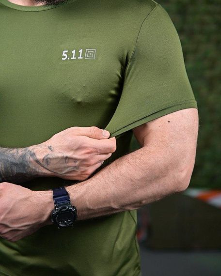 Тактична Футболка 5.11 олива ПП7647 | Зображення 3