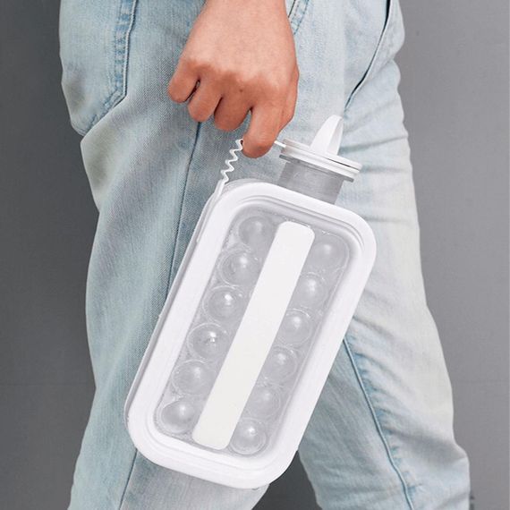 Силіконова форма для льоду на 17 кульок ICE CUBE TRAY / Пляшка переносна для круглого льоду | Зображення 4