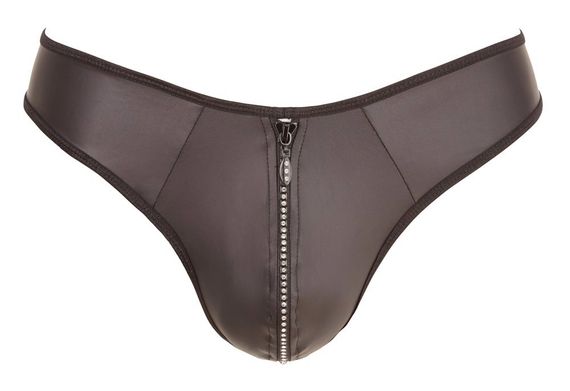 Чоловічі стрінги зі стразами по блискавці Sven Joy Ment Men's String, чорний, S | Зображення 1