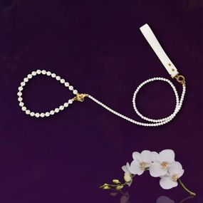 Фіксатори для рук та ніг Lockink із перлів , білі sexstyle