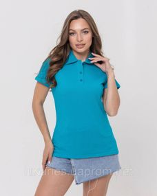 Женская футболка ПОЛО, футболка Поло морская Волна, женская футболка Поло с воротником - Премиум качество