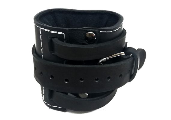 Манжета EasyFit F8 чорна для тяги на тренажері (шкіра) (EF-LGSTR-F8) | Зображення 2