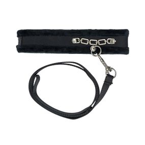 Нашийник із повідцем Punishment - Crystal Collar & Leash - Black Sex Aura