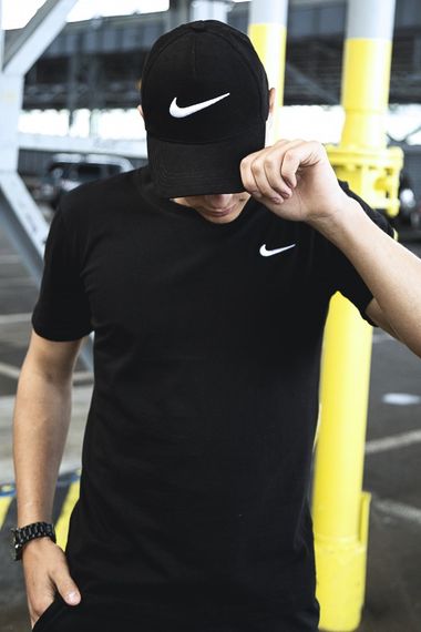 Кепка nike черная белое лого найк | Зображення 1